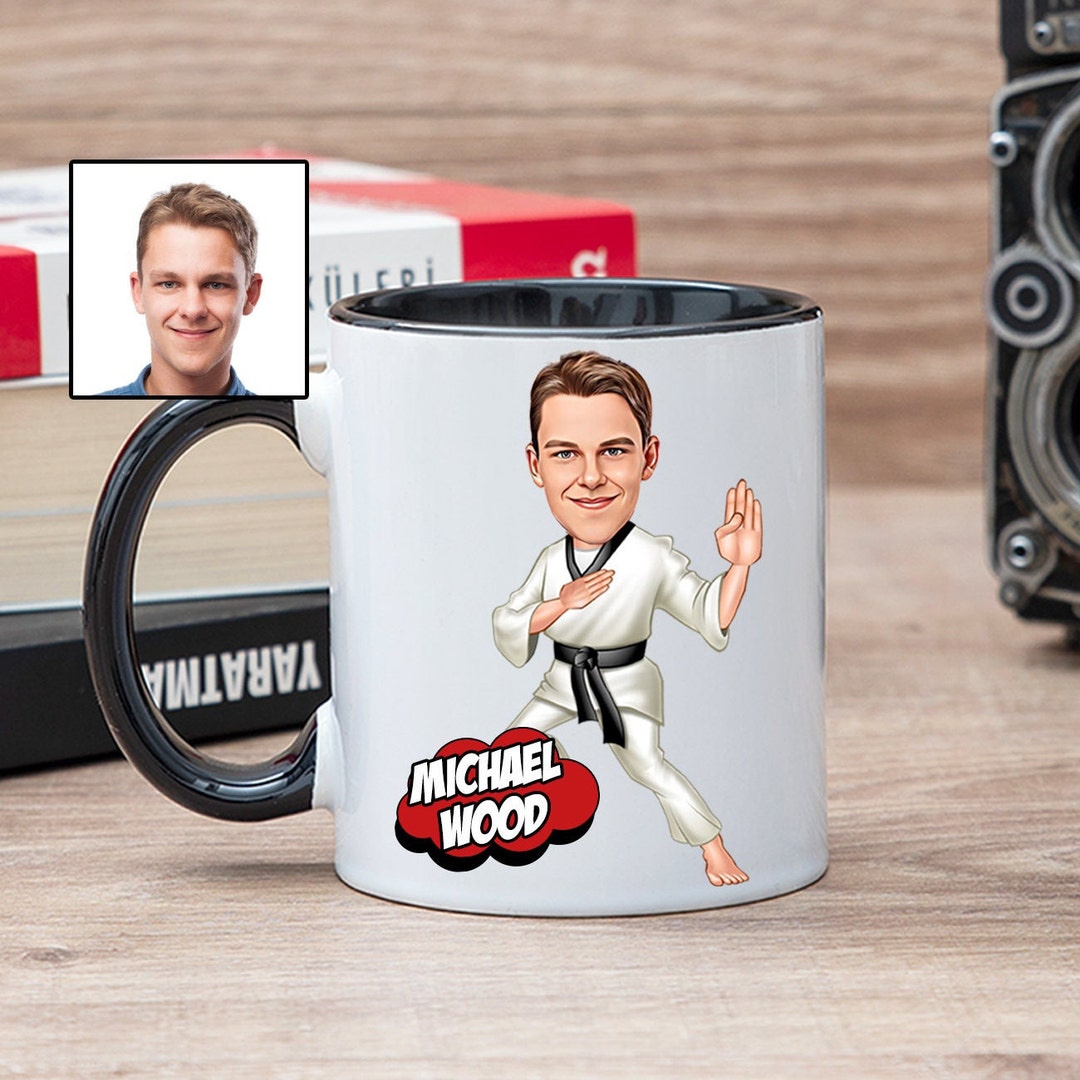 Karate Mug With Caricature, Karate Gift Ideas, Karate Teacher Gift