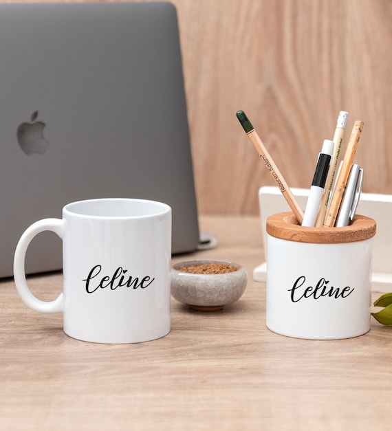 Pen Holder for Desk Cute - Ceramic Pencil Holder for Cool Work Desk  Accessories, Cute Office Supplies Gifts for Women and Men, Pen Pencil Cup  Decorations for Office Desk Decor 