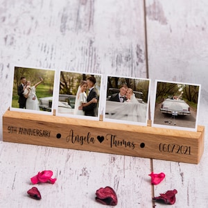 9 Year Anniversary Display Photo Frame, 9th Anniversary for Her / Him, 9th Wedding Anniversary Gift for Him, Best Pottery Anniversary Gifts