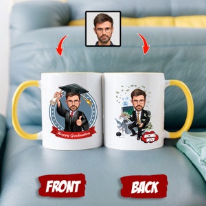 CPA Graduation Mug with Cartoon, Cpa Exam Passing Gift, New Cpa Coffee Mug with Caricature, Cpa Grad Tea Cup, Future CPA Gift