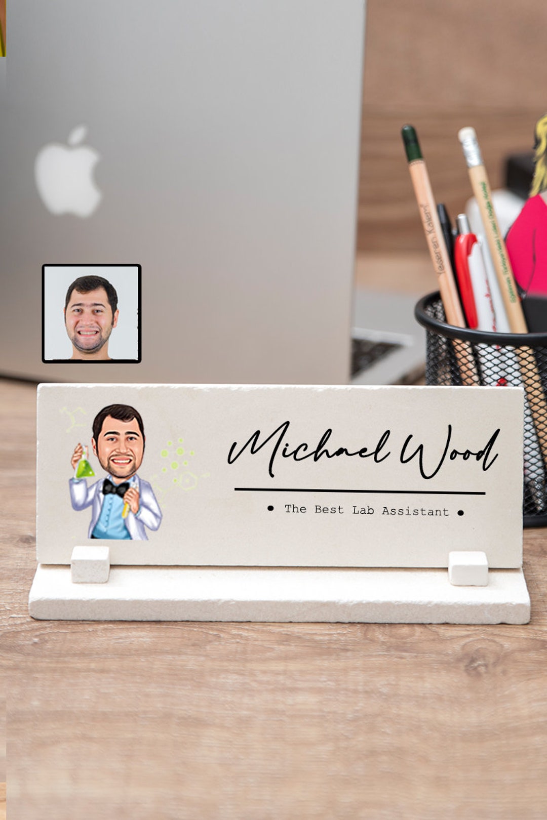 Lab Assistant Name Plate for Desk Male Lab Assistant Gifts Etsy