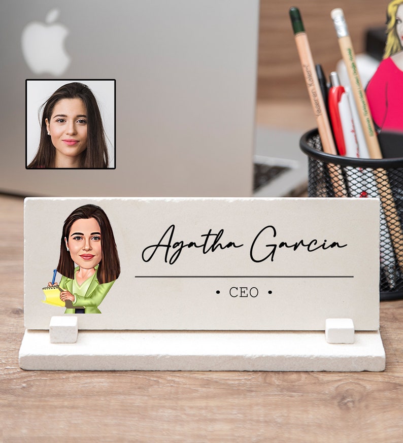 Funny Desk Name Plate for Women Custom Desk Sign for Office Etsy