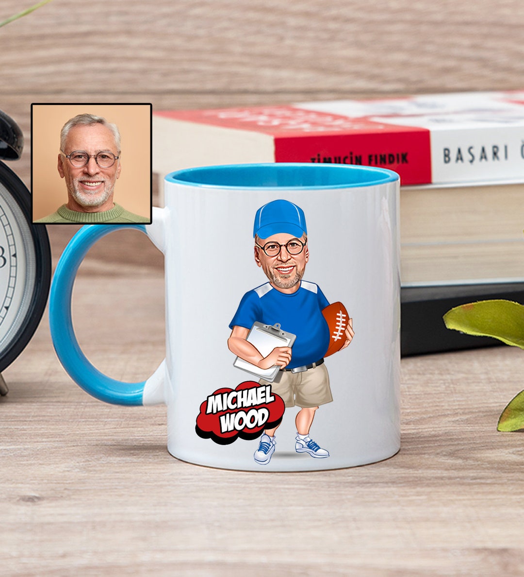 Rugby Coach Mug With Caricature, Funny Rugby Coach Gifts for Men, Rugby ...