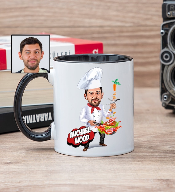 Chef Coffee Mug With Cartoon From Photo, Chef Gifts for Men, Chef  Personalized Gift, Chef Boy, Chef Dad Gift, New Chef Gift Future Chef Gift  