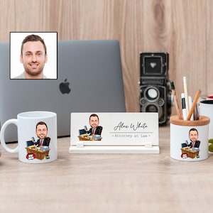 3 IN 1 - Lawyer Gift for Office, Funny Lawyer Gift for Man, New Lawyer Gift for Him, Law School Graduation Gift, Law Student, Attorney Gift