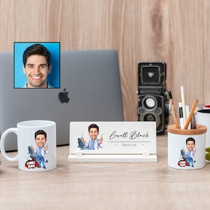 3 IN 1 - Male Dentist Gift Set for Men, Dental Office Gift, New Dentist Gift, Dental Student, Funny Dentist Gift, Dental School Graduation