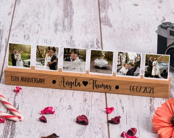 Custom 15th Anniversary Gift for Him Her, Fifteenth Year Photo