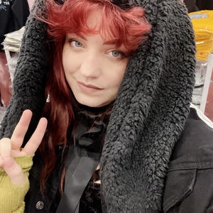 Fluffy Labubu Bunny  Hood