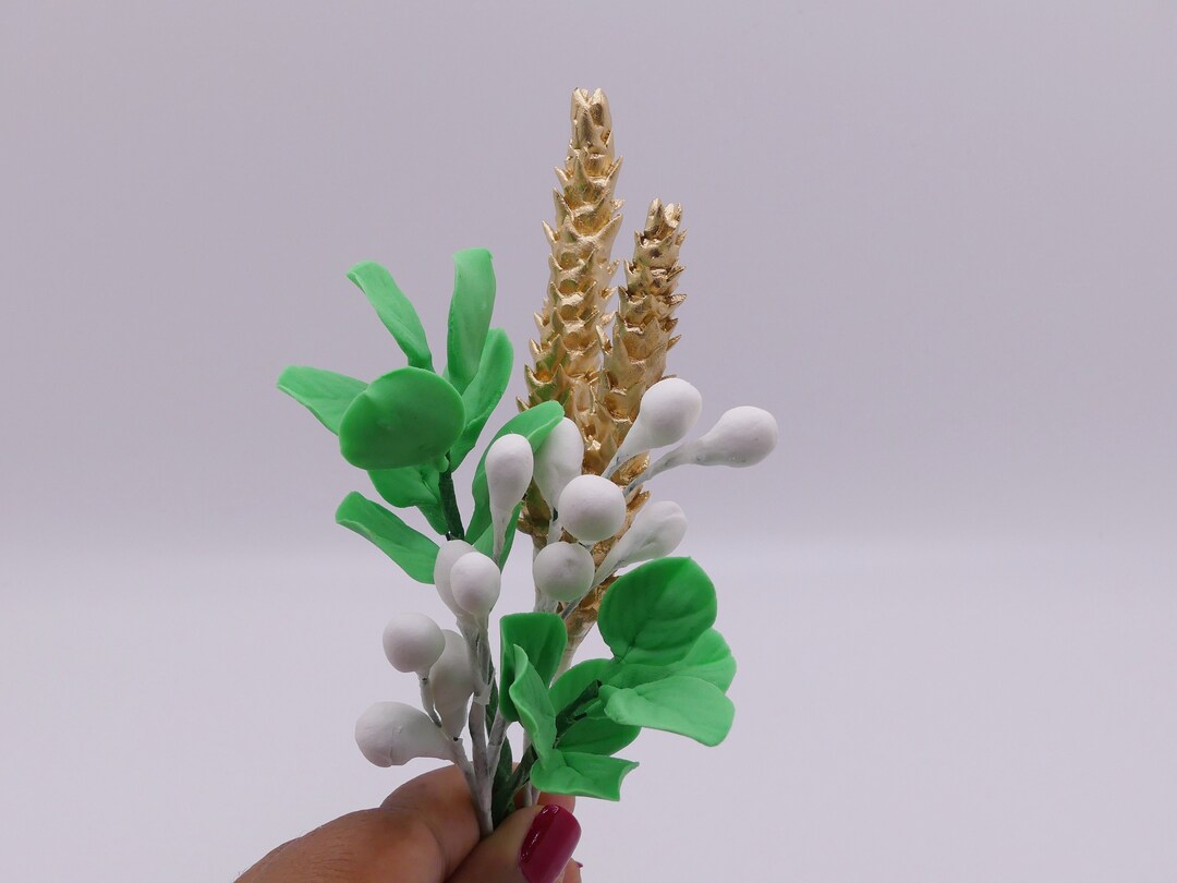 Fondant Flower Fillers Fondant Leaves Berries Lilac Set Etsy