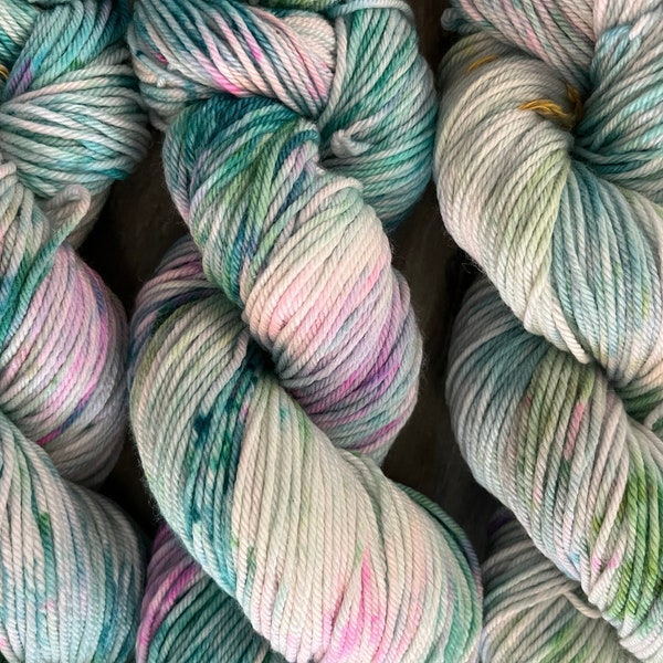 SEA JEWELS Baby Alpaca, Wool, Silk 100GR 252YD Skein 1 PLY hand dyed