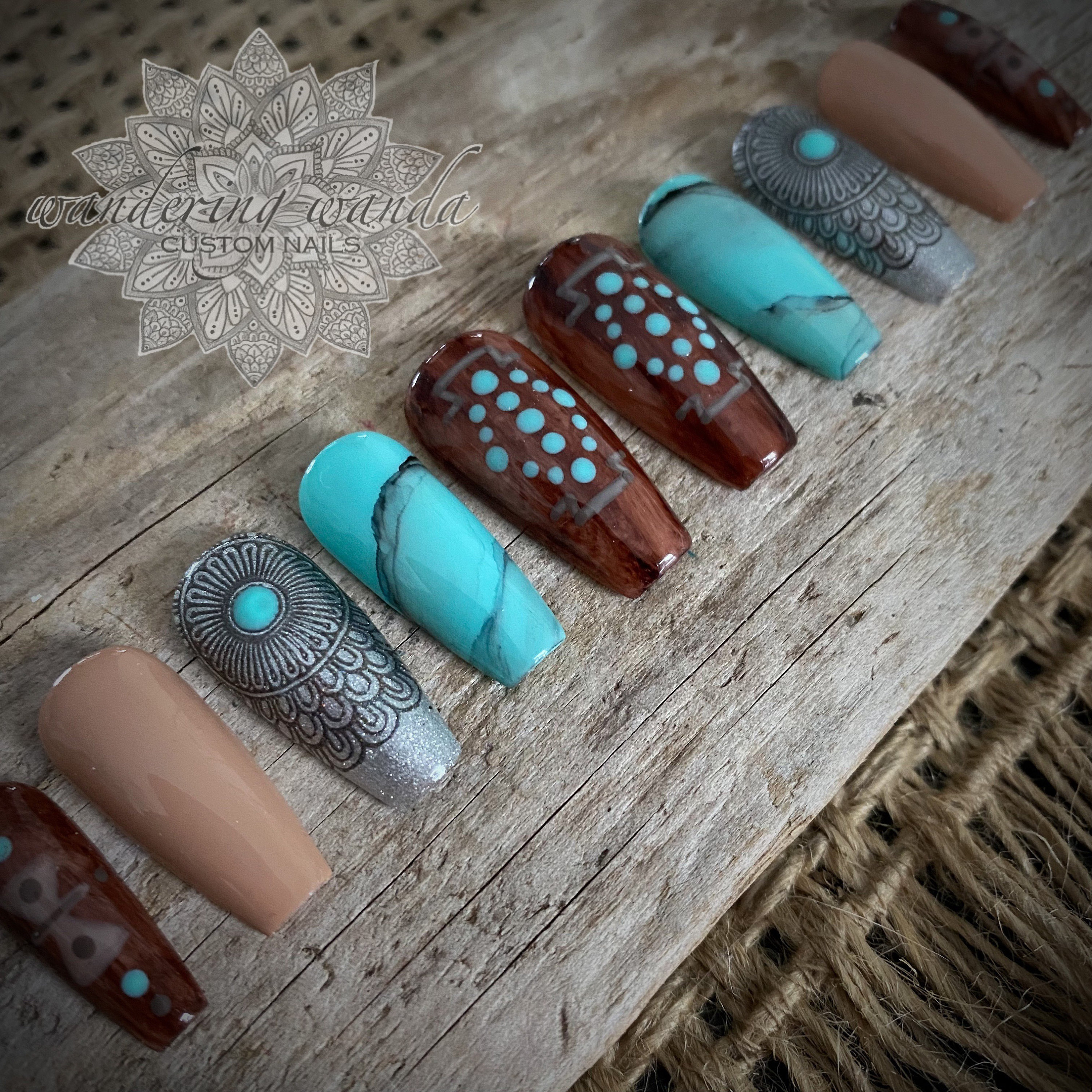 Rustic Carl Wrap for Boho Western Nails