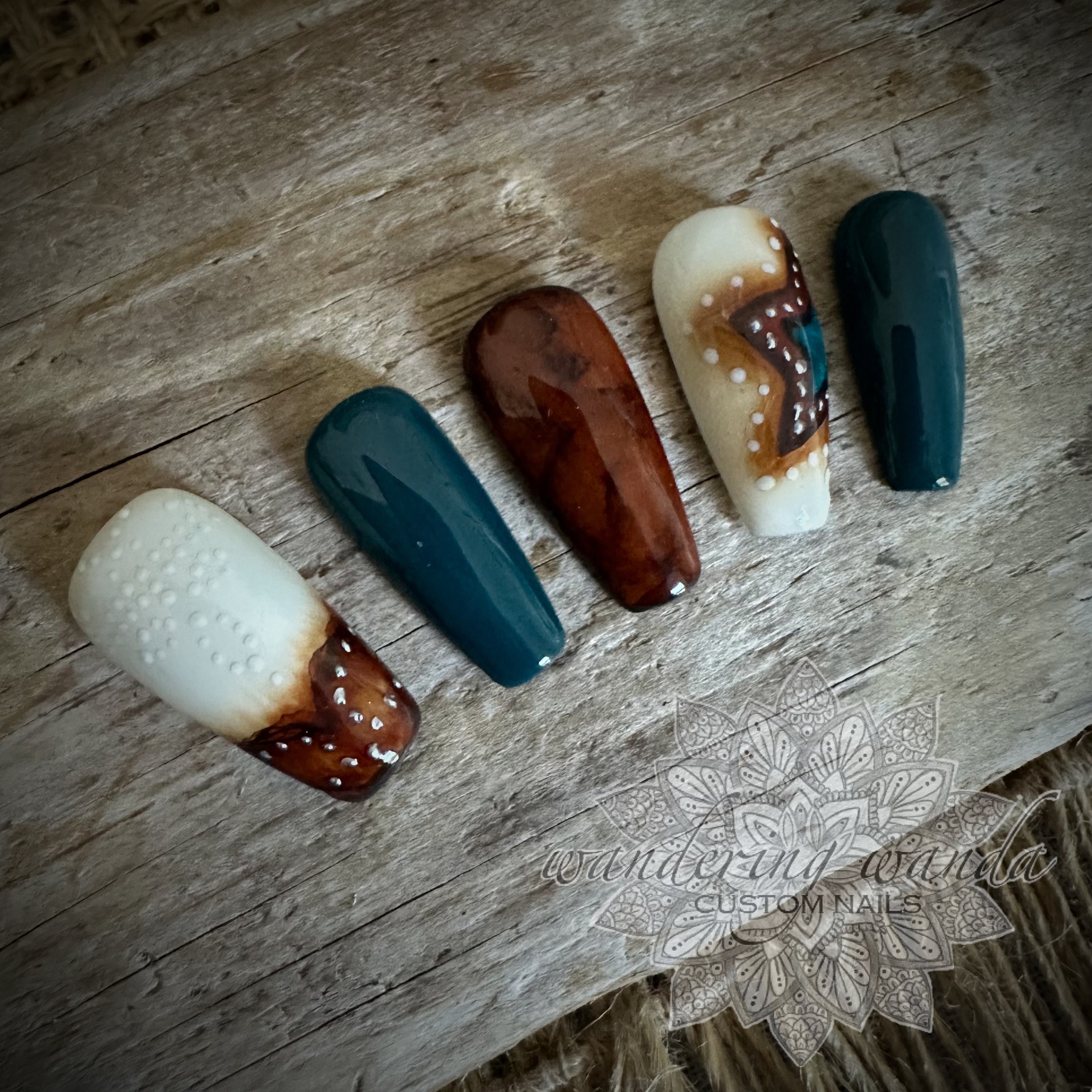 Misty Ruins Nail Art: Eerie & Ethereal