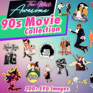 Awesome 1990's Movie Collection 200 Plus SVGs - (Instant Digital Download!)