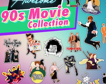 Pakiet filmów z lat 90. w formacie SVG: nostalgiczne projekty (do pobrania cyfrowego)