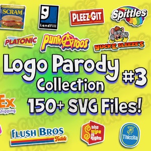 Parody Logos Collection #3 - 150+ SVG Files Instant Digital Download Bundle
