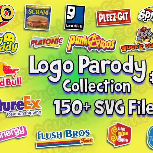 Parody Logos Collection #3 (150+ fichiers SVG) - Bundle de téléchargement instantané !