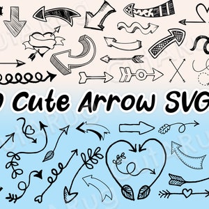 Cute Arrow Set (40 SVG files)- Instant Download Bundle!