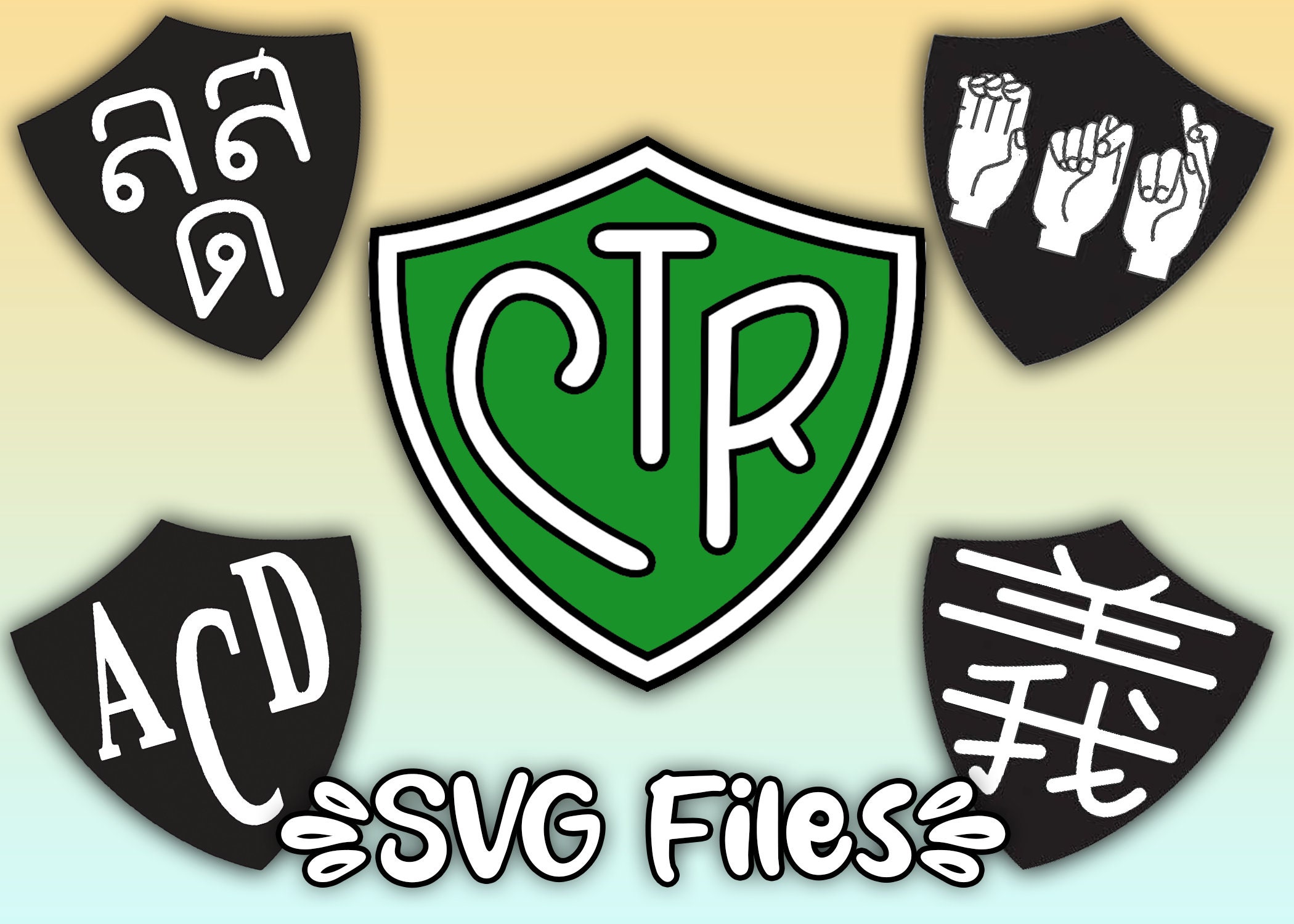 30 CTR Shield SVG Images for Vinyl Cutter/plotters Instant Download