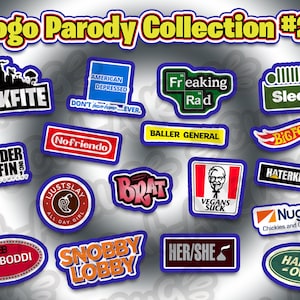 Over 100 Parody Logos Collection (SVG Files)- Instant Download Bundle!  Collection #2!