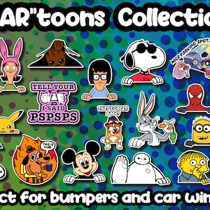 120+ Vectors - "CAR" toons Collection (Instant Digital Download!, B&W Svg/Ai/PDF/Eps available)