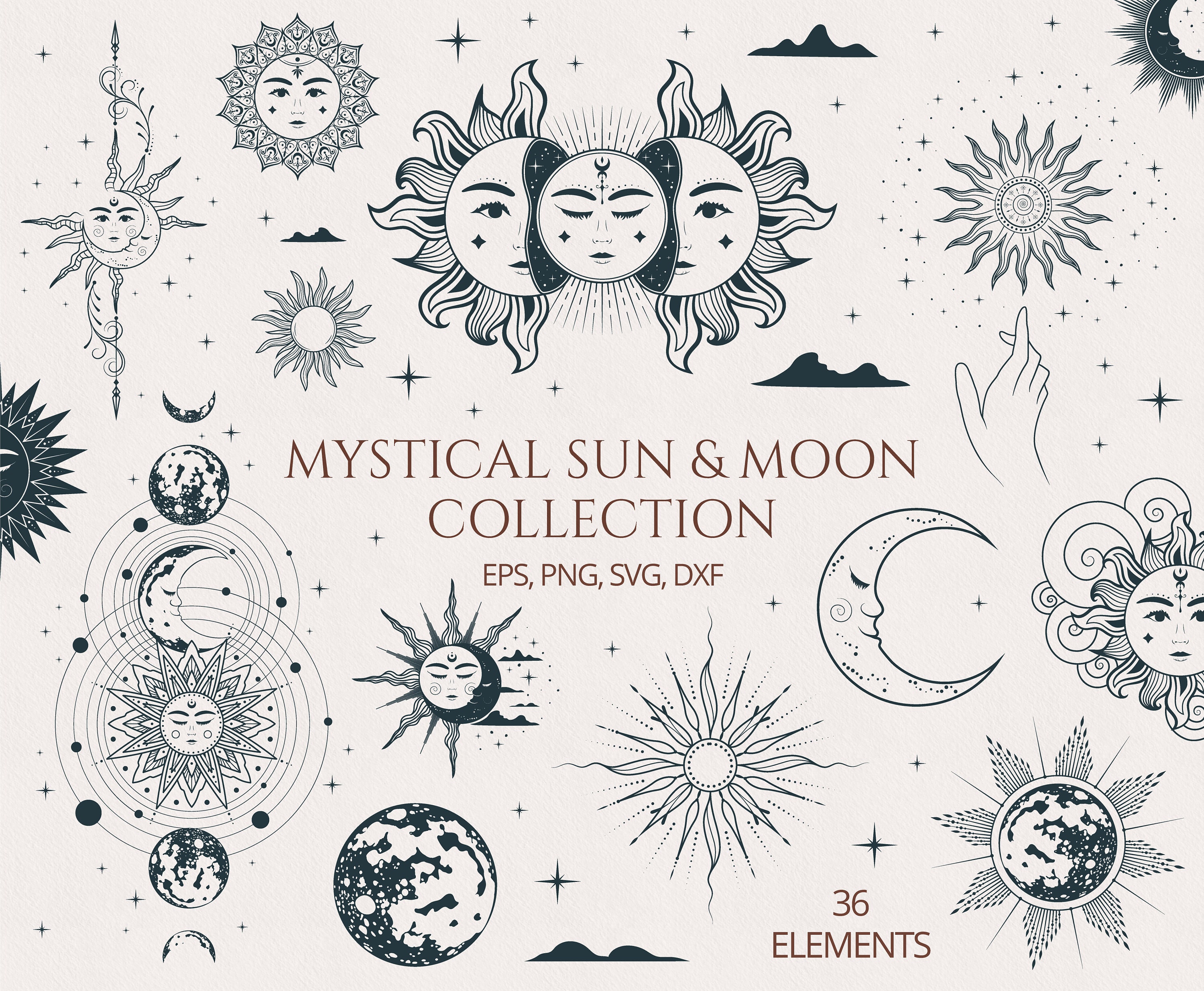 Moon Stars Png - Etsy