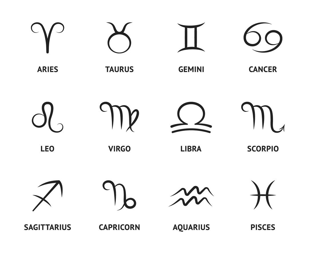 Zodiac Signs SVG. Constellations Svg. Silhouette Cut Files. - Etsy