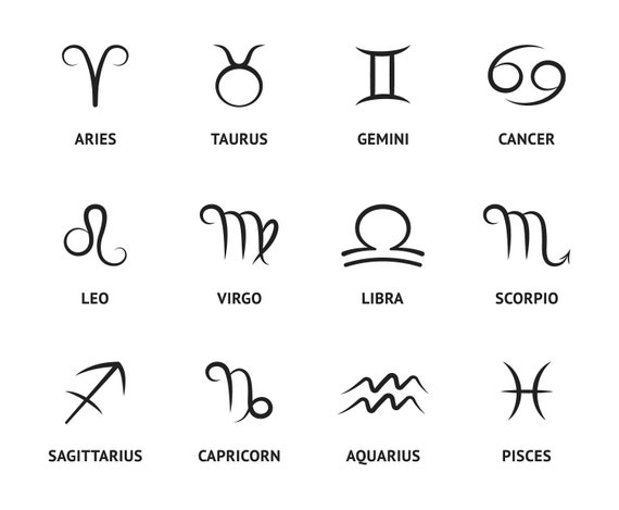 Zodiac Signs SVG. Constellations Svg. Silhouette Cut Files. - Etsy