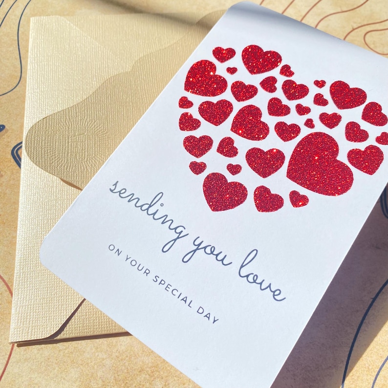 Sending You Love Greeting Card - Etsy