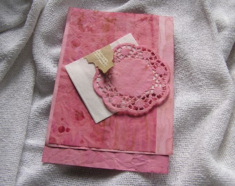 Pink, rose red: mixed media journaling supplies, DIY kit, best snippets!