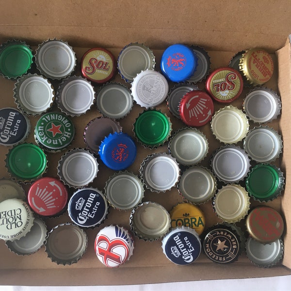 Mixed Box of Bottle Tops / Caps - 70 - Great for Crafting