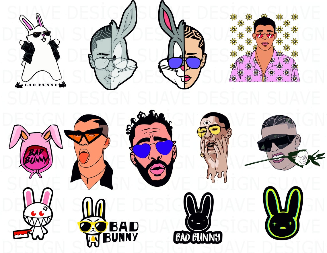 Bad Bunny Heart SVG Png Dxf Cricut File Cameo File Etsy Sweden