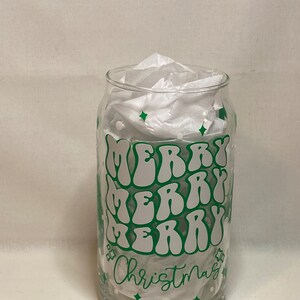 Merry Christmas Glass Cup