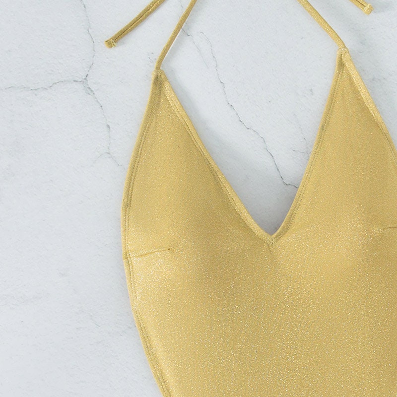 Yellow Onepiece Bikini Line Design Onepiece Bikini Etsy UK