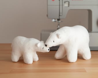 Polar Bear Toy / PDF Pattern and Sewing Tutorial