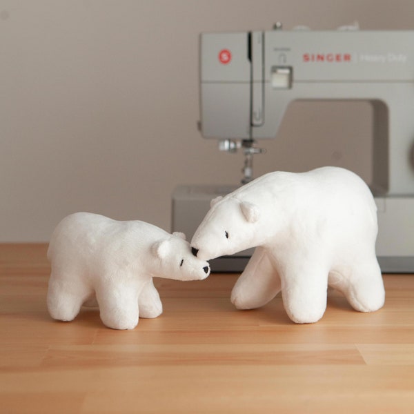 Polar Bear Toy / PDF Pattern and Sewing Tutorial