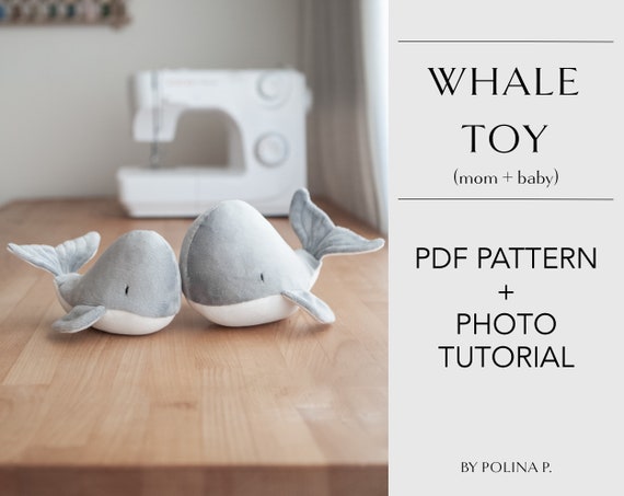 Whale Toy / PDF Pattern and Sewing Tutorial -  Canada