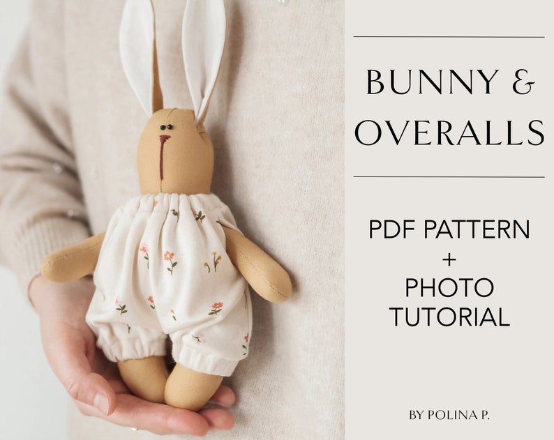 Bunny & Overalls / PDF Pattern and Sewing Tutorial Etsy