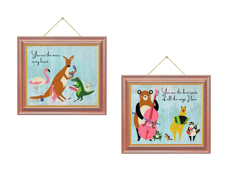 Animal Print Kids Room Decor Nursery Wall Art Digital Etsy