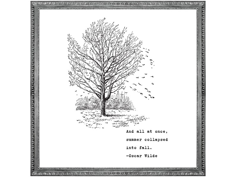 Fall Printable Wall Art Fall Wall Decor Fall Print Black Etsy