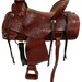 Selle Western Wade En Cuir Sculpté Et Sculpté Pour Cheval