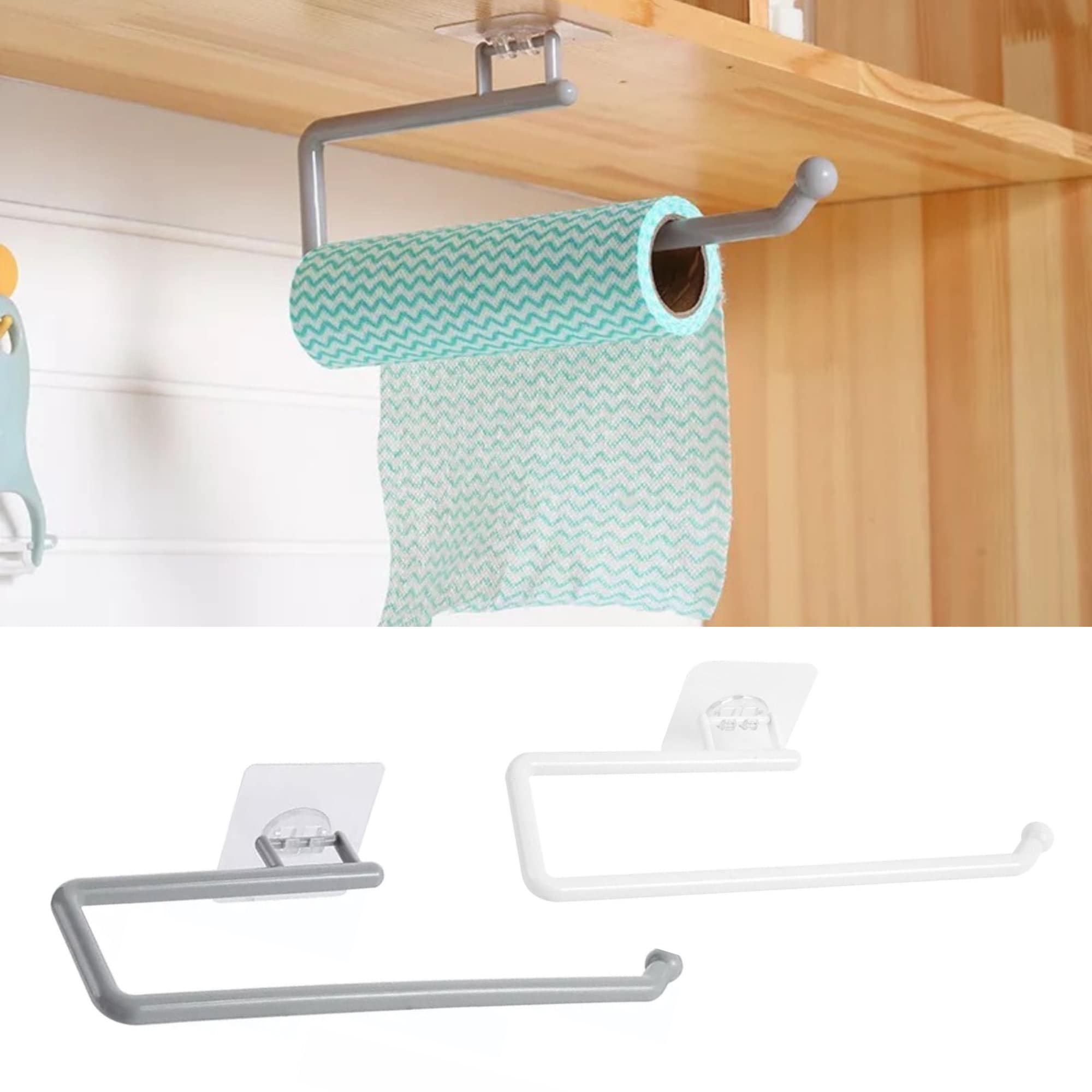 Kitchen Towel Roll Holder Paper Towel Roll Wall Mounted Storage Rack Hook  Tissue 