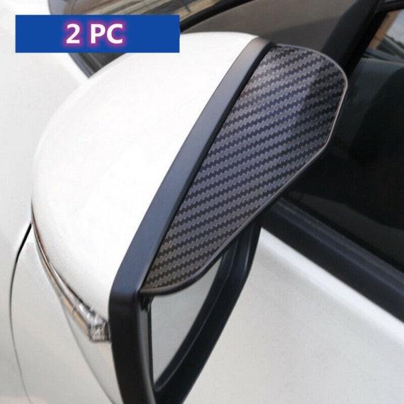 2er-Pack Carbon Fibre Car Rückspiegel Seitenspiegel Regenbrett  Augenbrauenschutz Sonnenblende - .de