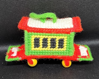 Vintage, Hand Made, Soft, Train Car Ornament