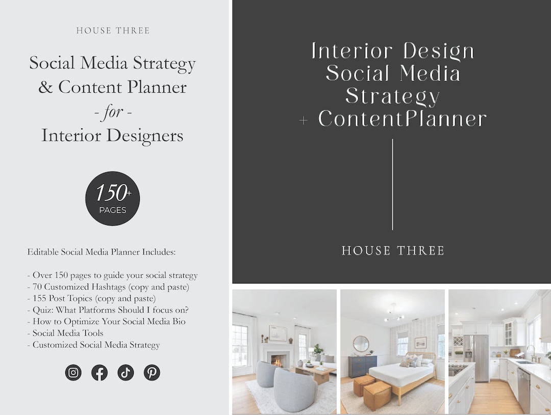 Social Media Planner and Marketing Strategy for Interior Designers - Etsy