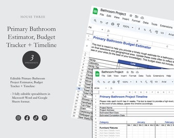 Interior Design Bathroom Renovation Budget | Project Timeline | Estimator | Home Renovation | Project Manager | Contractor