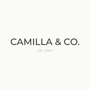 May include: Black and white logo for Camilla & Co. with the text "est. 2020" underneath.