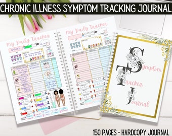 Chronic Illness Tracker Journal | Symptom tracker | For Fibromyalgia, POTs, Crohns, Lyme, Lupus, Cystic Fibrosis, Multiple Sclerosis, ME