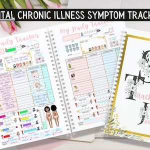 PRINTABLE Chronic Illness Tracking journal | Symptom Tracker | For Fibromyalgia, POTs, Crohns, Lyme, Lupus, Cystic Fibrosis, MS