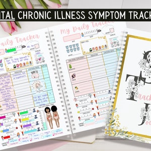 PRINTABLE Chronic Illness Tracking journal | Symptom Tracker | For Fibromyalgia, POTs, Crohns, Lyme, Lupus, Cystic Fibrosis, MS