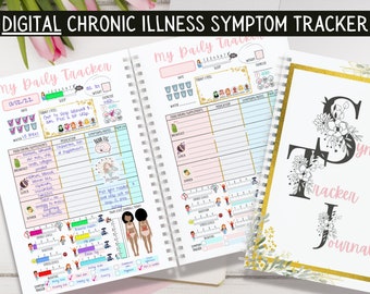 PRINTABLE Chronic Illness Tracking journal | Symptom Tracker | For Fibromyalgia, POTs, Crohns, Lyme, Lupus, Cystic Fibrosis, MS